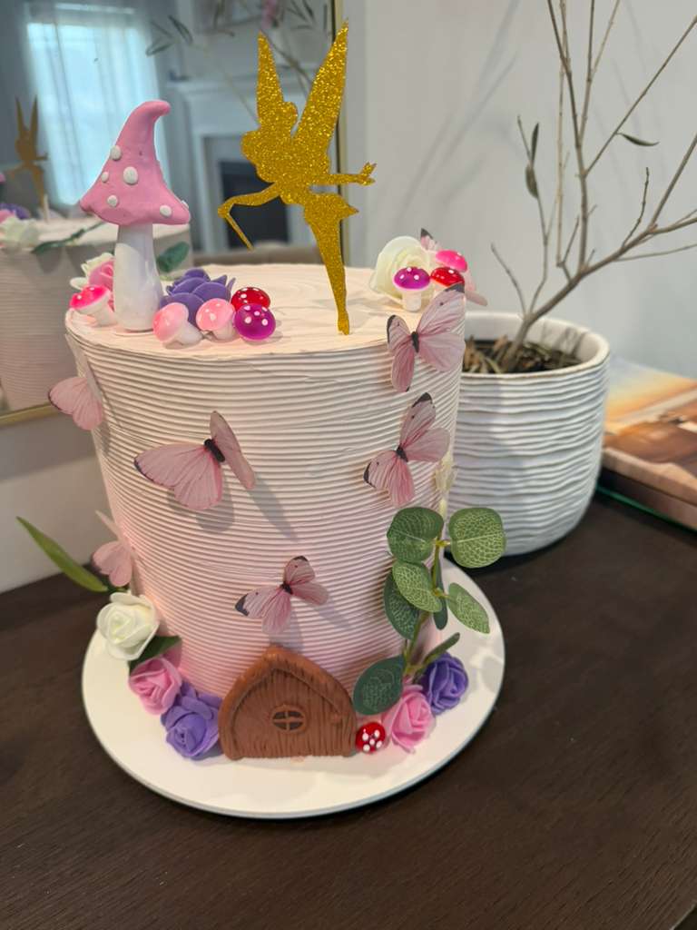 Fairy garden custom cake with butterflies — Sweet & Joy by Vanessa Sulevis